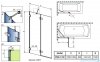 Radaway Essenza Pro Black Pnd II parawan nawannowy 100cm lewy czarny mat/szkło przejrzyste 10102100-54-01L